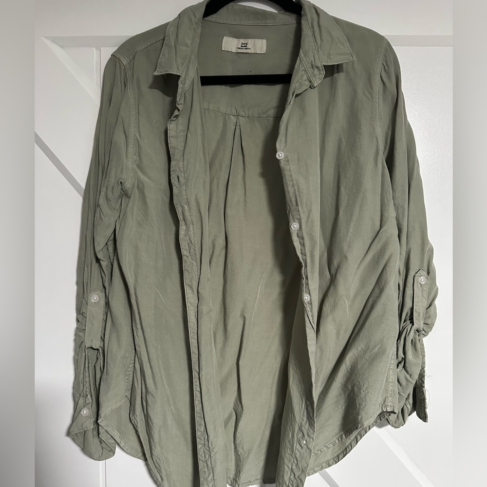 Thread & Supply Olive Button Down Shirt